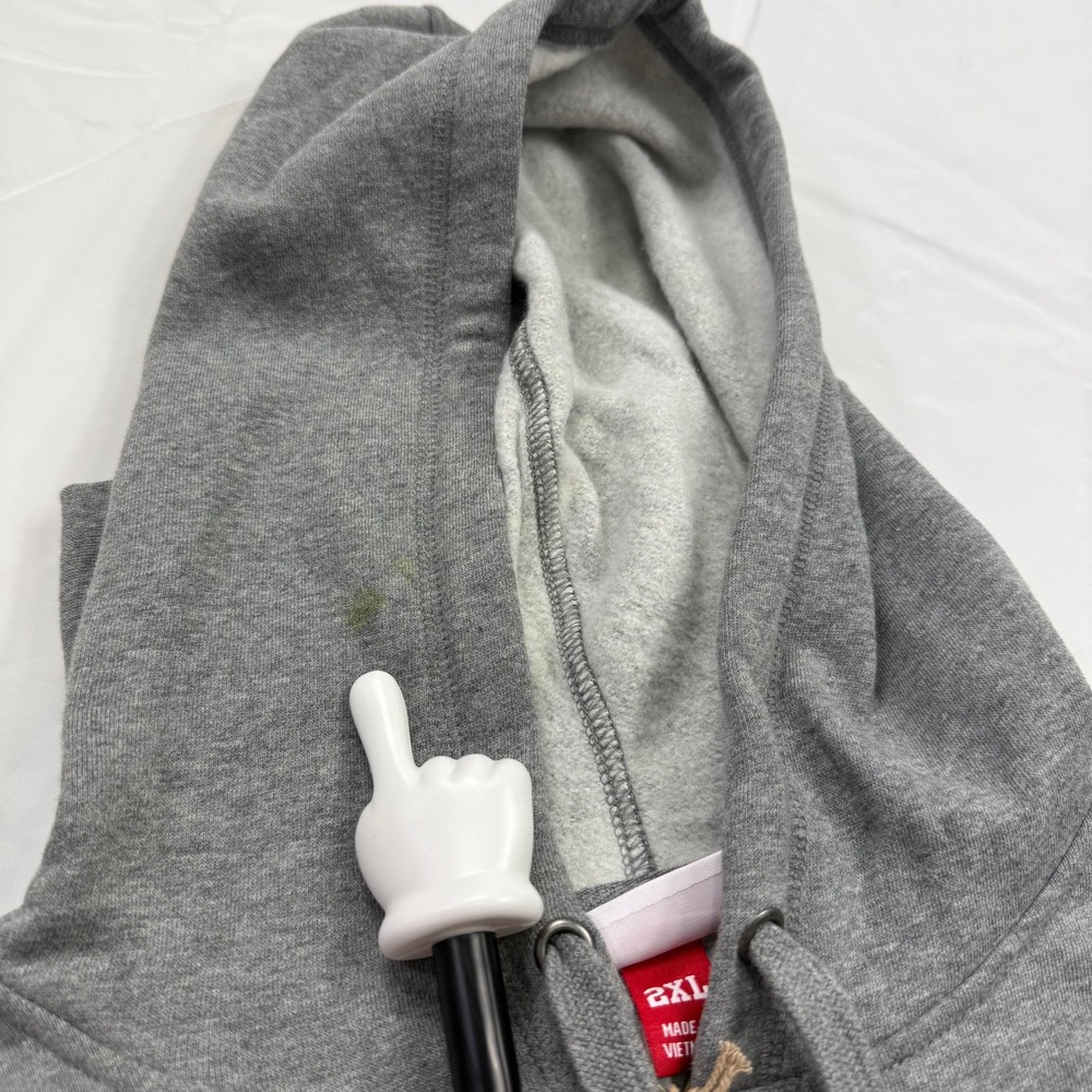 Mitchell & Ness Hampton Pirates Short Sleeve Hoodie Mens 2XL Grey Pullover HBCU - Picture 7 of 7